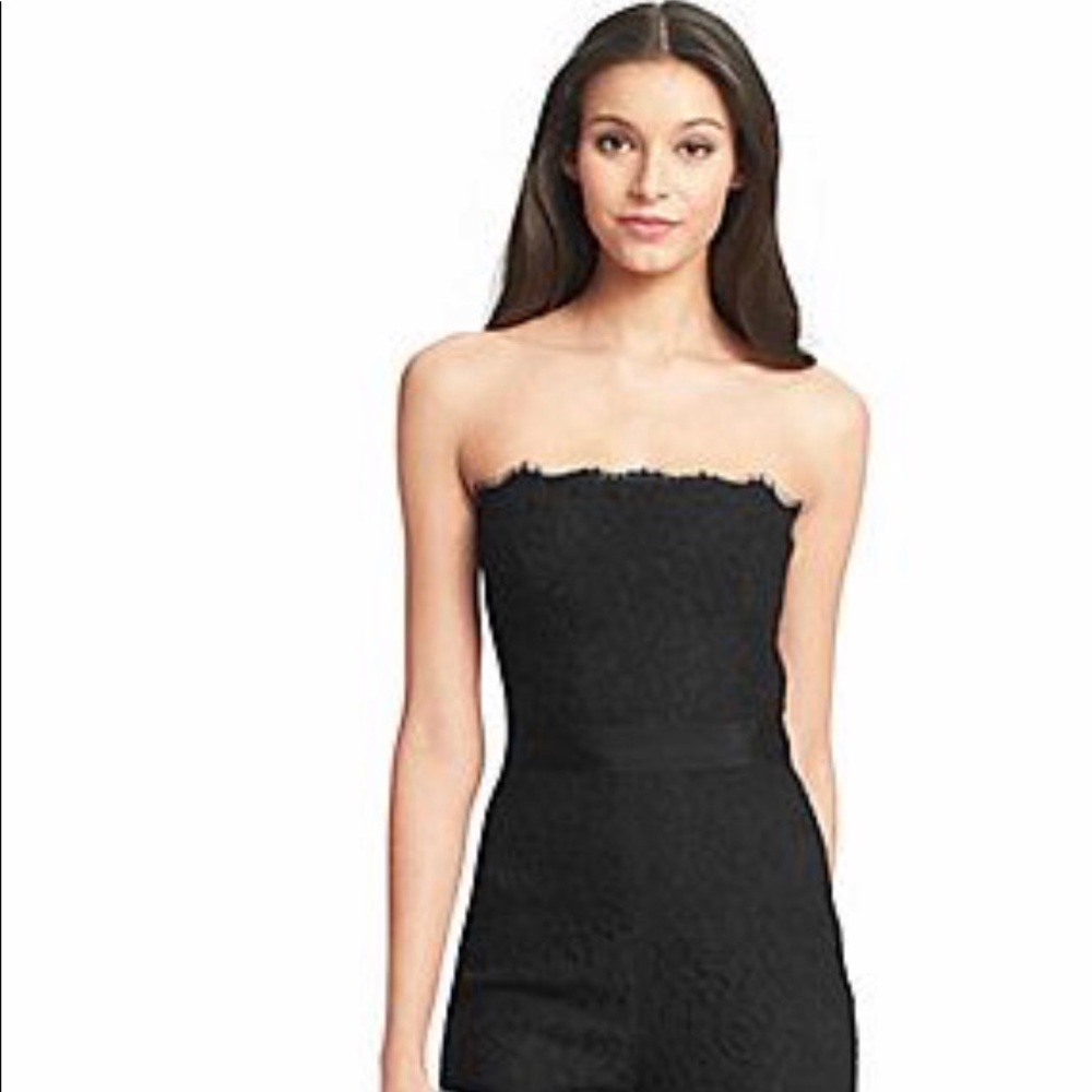Diane Von Furstenberg  black lace jumpsuit size 8